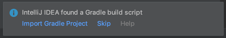 Gradle build import pop-up